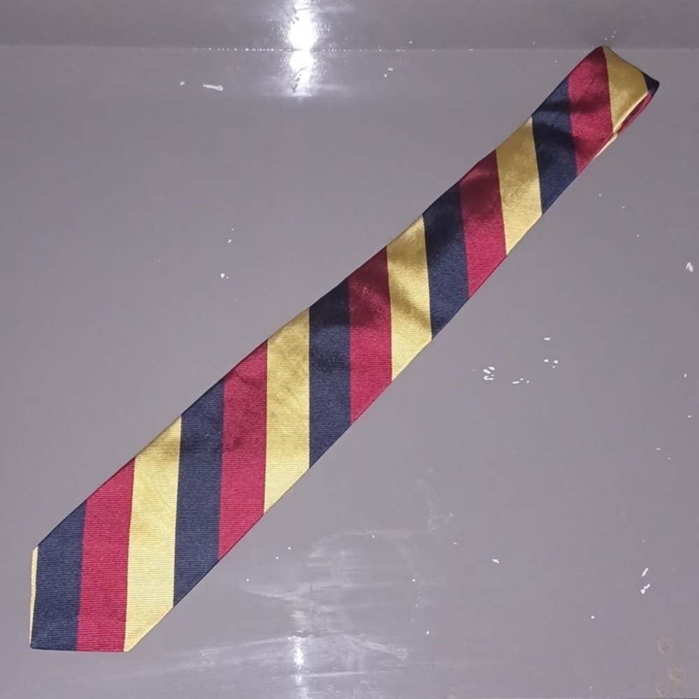 Bancroft Striped Red, Yellow, and Blue Men's Tie